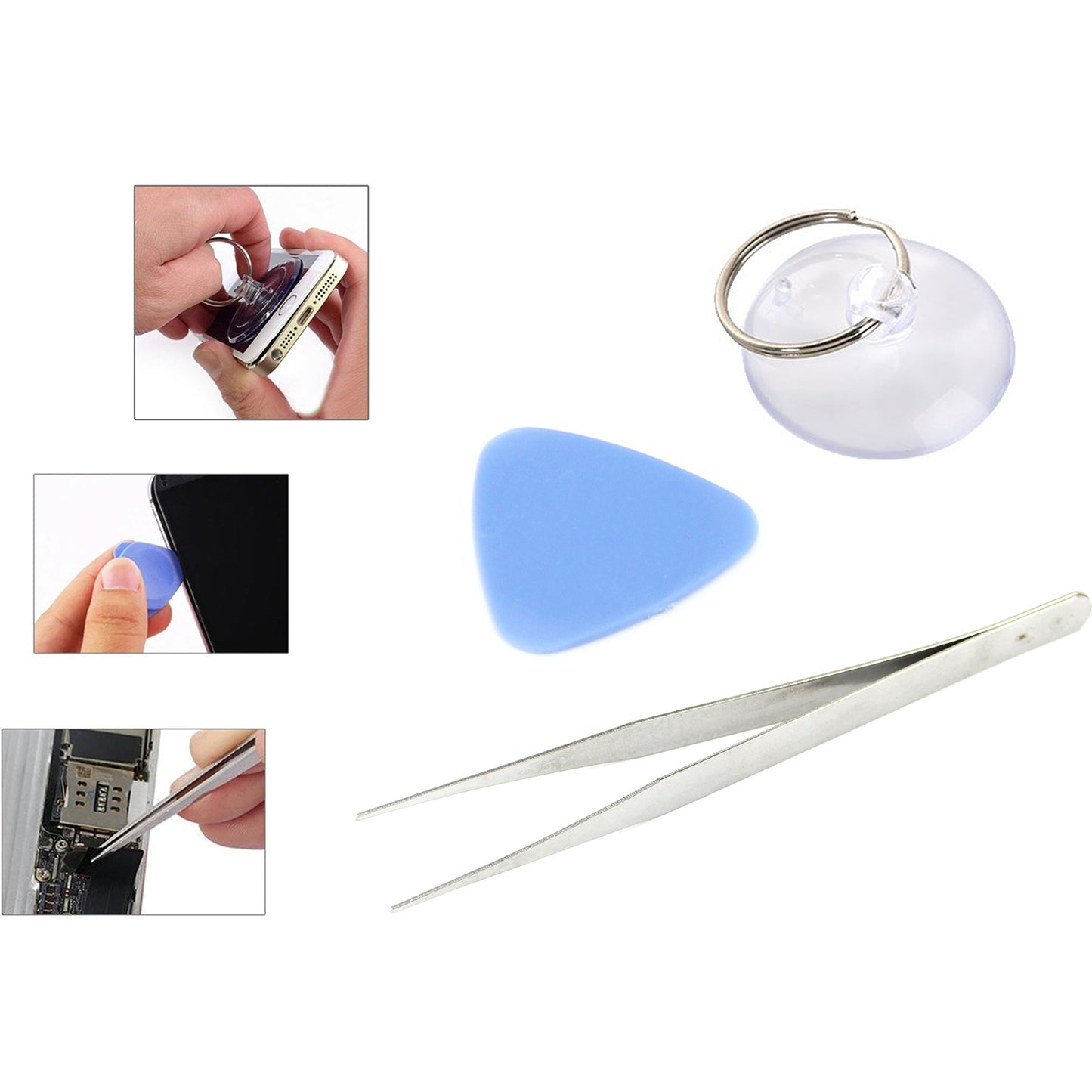 JF-8161 8-in-1 Battery Adhesive Sticker Screwdriver Repair Tool Set for iPhone 8/7/6s/6 4.7 inch