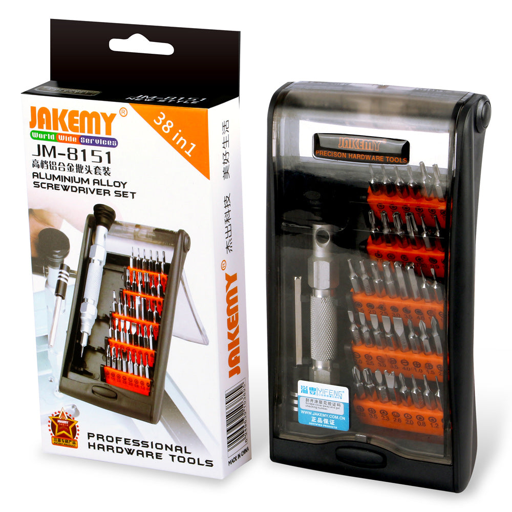 Jakemy JM-8151 38-in-1 Professional Precise Aluminum Alloy Screwdriver Set