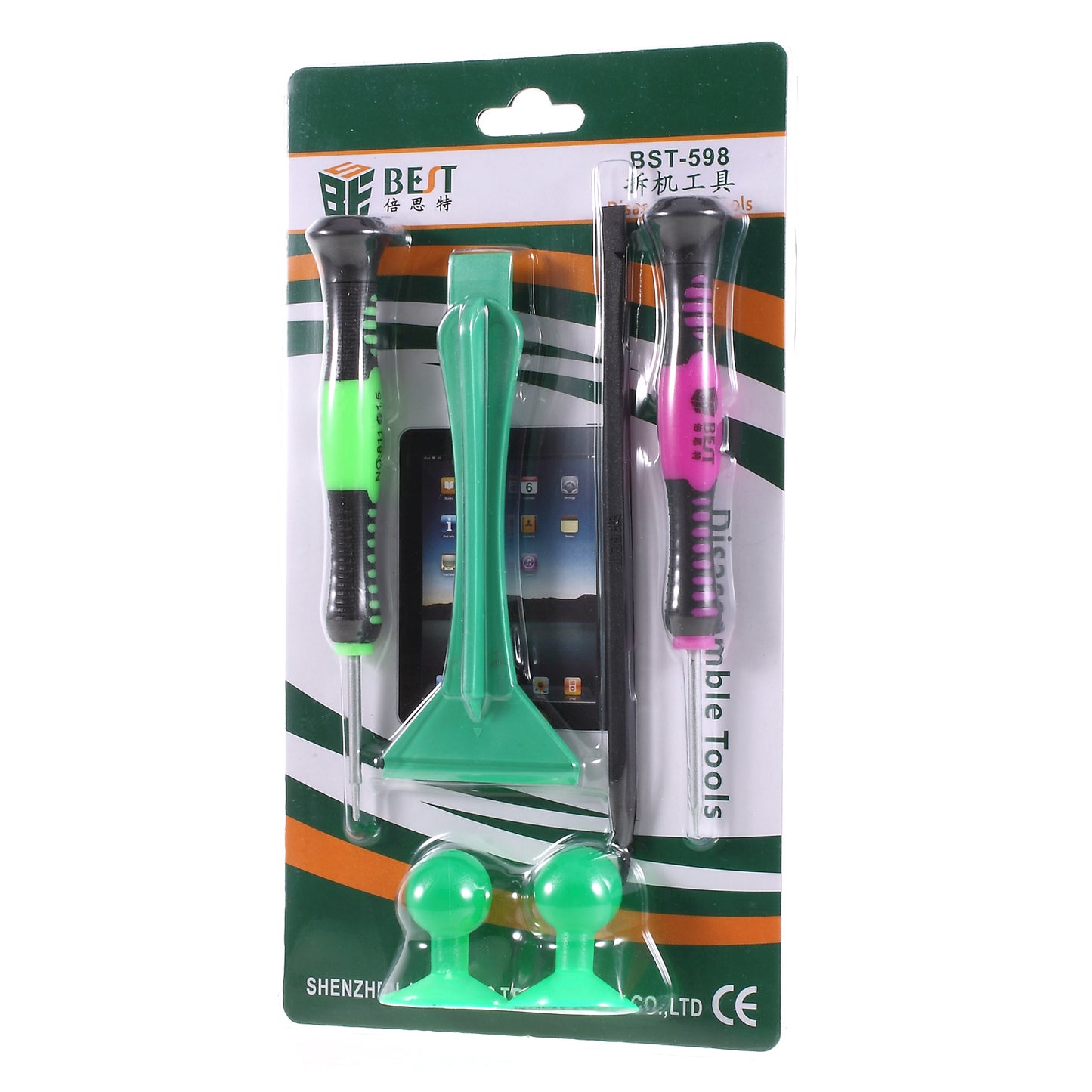 Uniqkart BST-598 6 in 1 Screwdriver Disassemble Tools Set for iPhone iPad