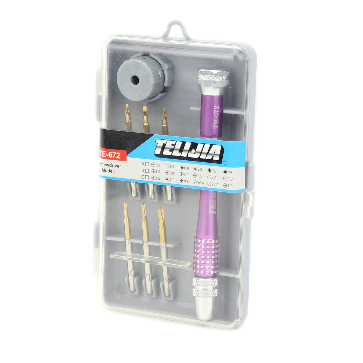 TE-672 8-in-1 Precision Handle Screwdrivers Repair Tools Set