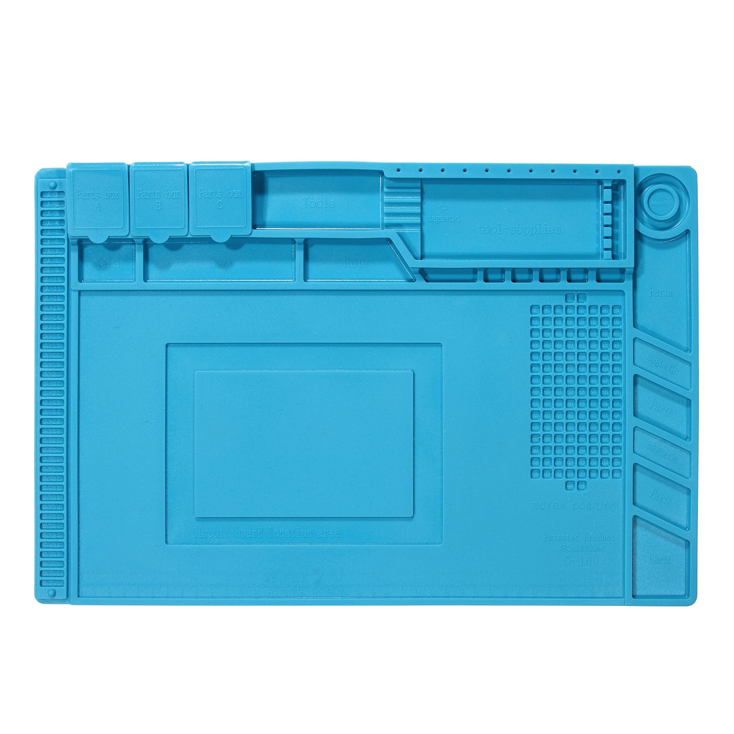 IPARTSEXPERT Heat Insulation Magnetic Screw Keeper Silicone Mat Cell Phone Maintenance Platform Pad