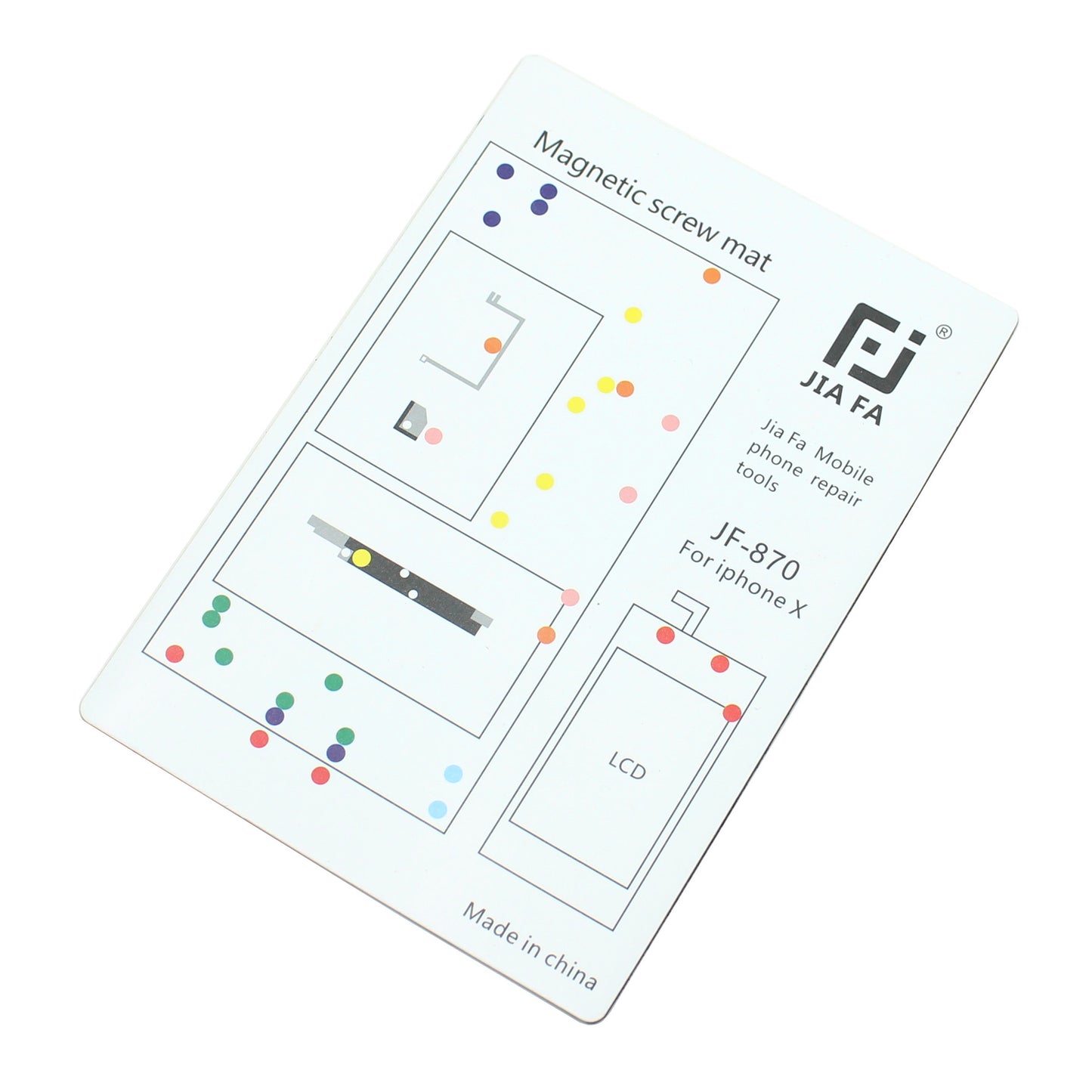JF-870 Magnetic Screw Mat Mobile Phone Repair Tool for iPhone X
