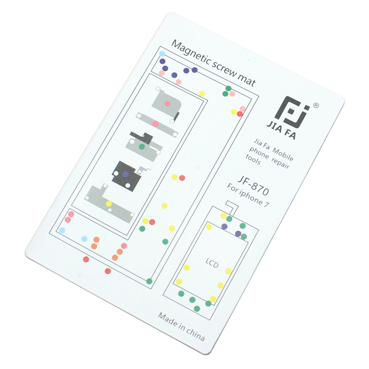 JF-870 Magnetic Screw Mat Mobile Phone Repair Tool for iPhone 7 4.7 inch