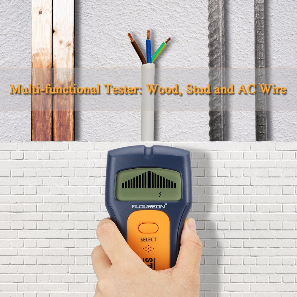 TS79 Handheld 3 in 1 Stud Finder Wire Metal Wood Detector Wall Scanner with LCD Display