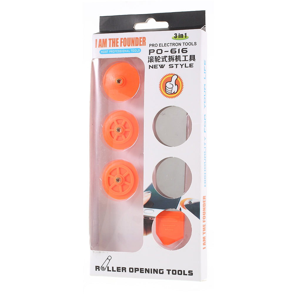 PO-616 Professional Rolling Wheels Opening Repair Tools for Phones Tablets Laptops etc