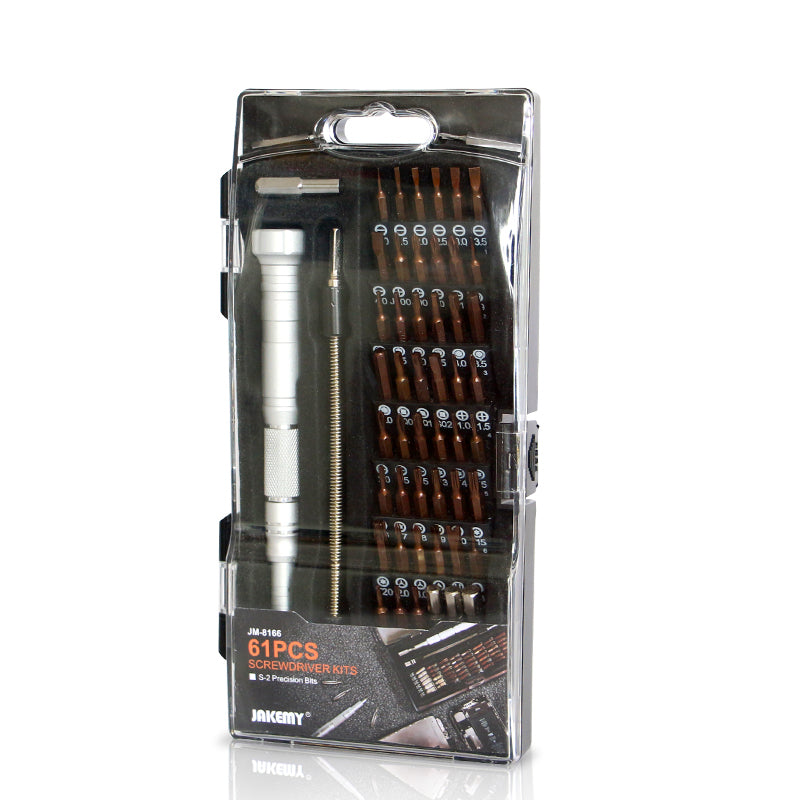 Jakemy JM-8166 61-in-1 Multi-function Precision Bits S2 Screwdriver Tool Kits