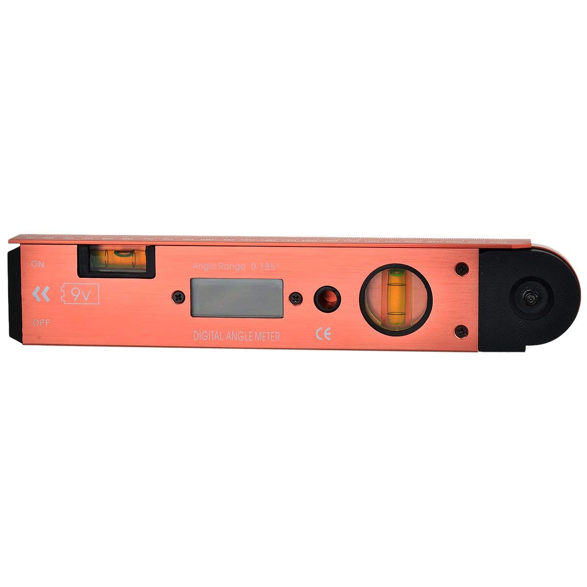 Portable Digital LCD Display Angle Meter with Spirit Level (0 to 185 Degree)