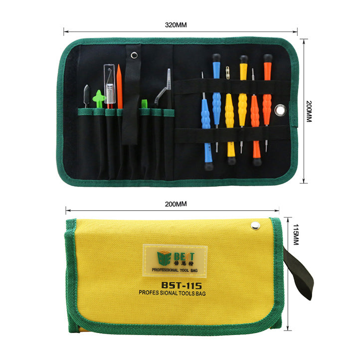 Uniqkart BST-115 15 in 1 Multi-purpose Mobile Phone Screen Repair Tool Kit