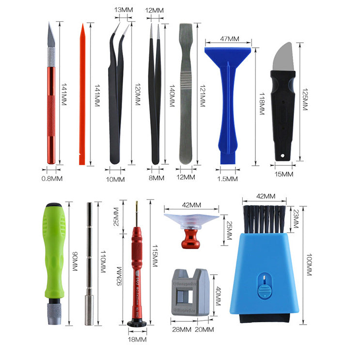 Uniqkart BST-116 48 in 1 Multi-purpose Phone Tablet Repair Tool Set with Tweezers Magnetizer Spudger etc