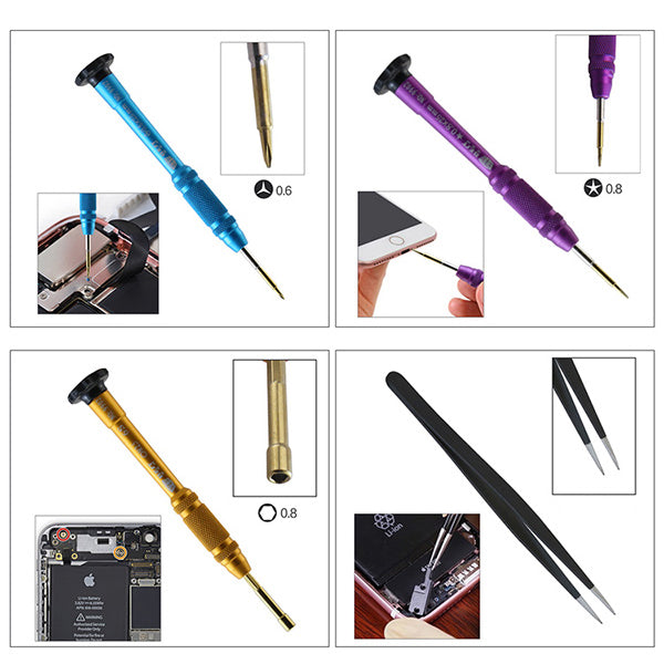 Uniqkart BST-116 48 in 1 Multi-purpose Phone Tablet Repair Tool Set with Tweezers Magnetizer Spudger etc