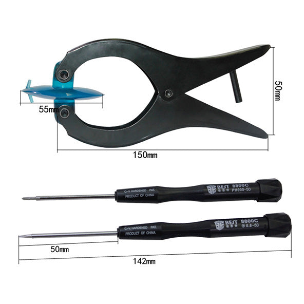 Uniqkart BST-609 8 in 1 Multi-function Phone Disassemble Opening Maintenance Tool Set