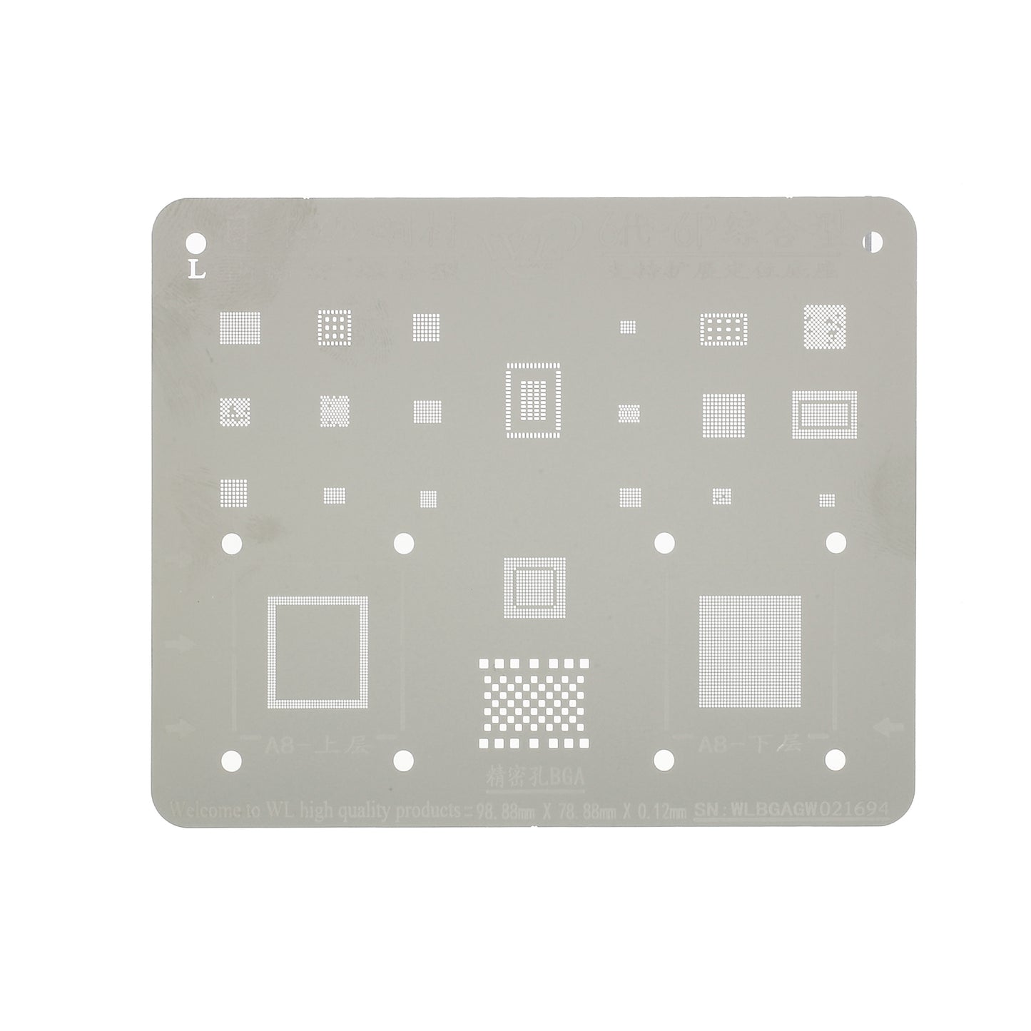 IC BGA Rework Reballing Stencil Templates for iPhone 6 4.7-inch / 6 Plus 5.5 inch