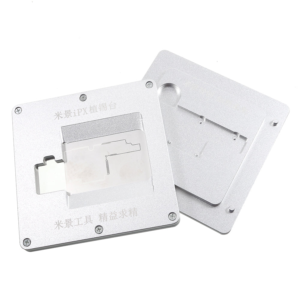 MIJING Tin-plated Stencil Fixed Platform BGA Reballing Motherboard Fixture Tool for iPhone X