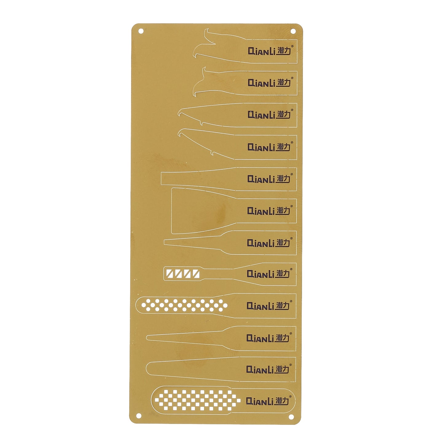 QIANLI 009 Multifunctional Dual-end Metal Bar + 12 Ultra Slim Pry Heads