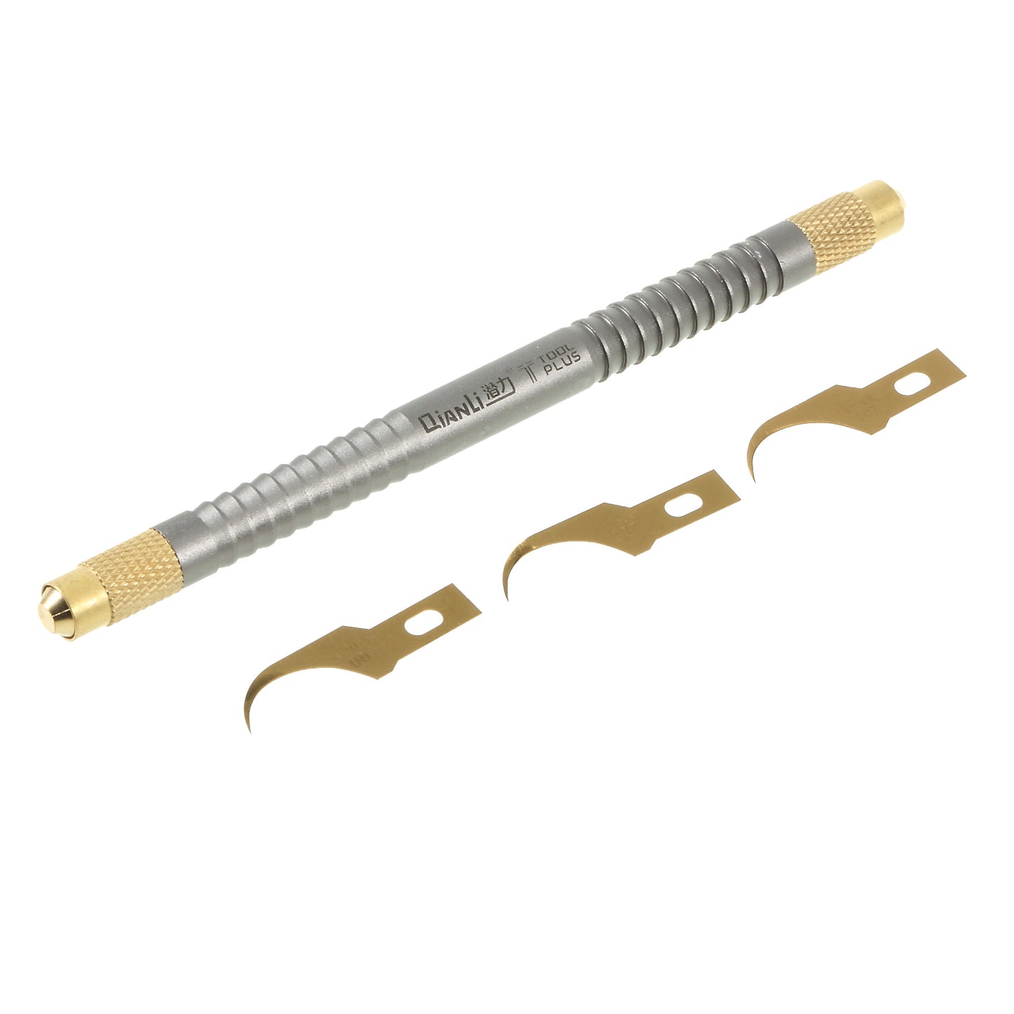 Uniqkart 007 Professional Dual-end Metal Bar + 3 Ultra Slim Replacement Pry Heads