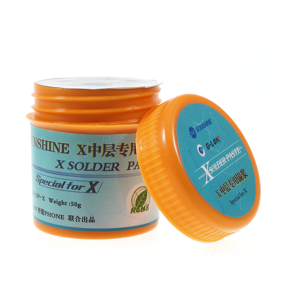 Uniqkart SP-X 50g Low temperature Soldering Tin Lead Free Solder Paste 158 Degree for iPhone X Middle Layer