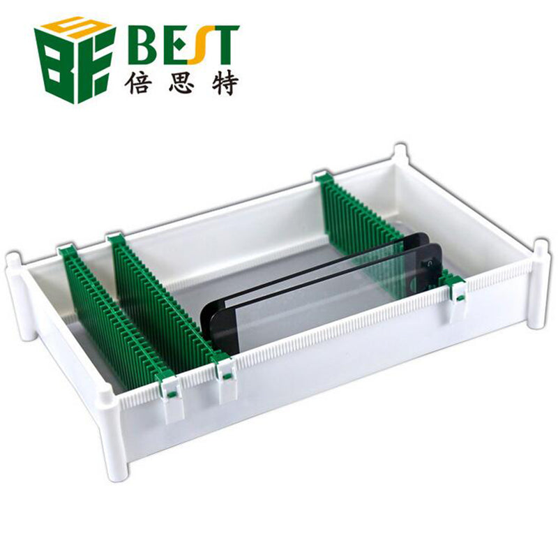 Uniqkart Anti-Static PCB Storage Rack Basket LCD Glass Card Slot Board Plastic Rack