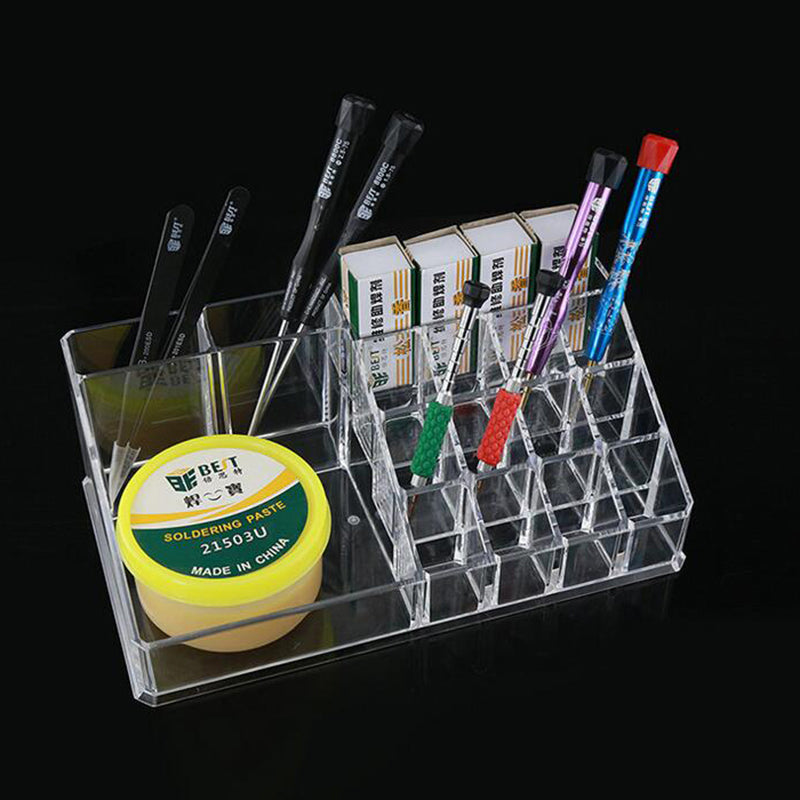 Best BST-579 Muliti-slot Acrylic Storage Box Holder for Repair Tools