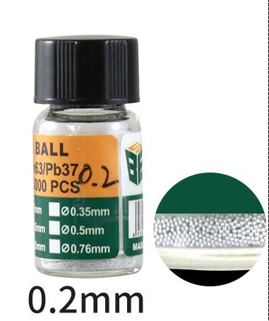 1 Bottle Tin BGA Reballing Soldering Balls for BGA Rework Repair Tools - Diameter: 0.2mm