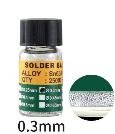 1 Bottle Tin BGA Reballing Soldering Balls for BGA Rework Repair Tools - Diameter: 0.3mm