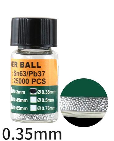 1 Bottle Tin BGA Reballing Solder Balls for BGA Rework Repair Tools - Diameter: 0.35mm