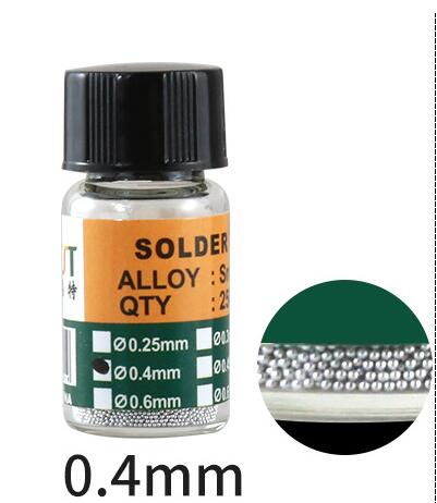 1 Bottle Tin BGA Reballing Soldering Balls for BGA Rework Maintain Tools - Diameter: 0.4mm
