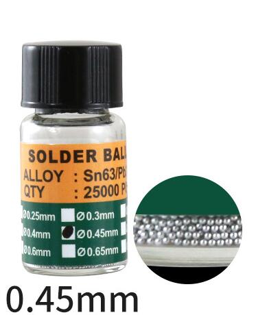 1 Bottle Tin BGA Reballing Soldering Balls for BGA Rework Repair Tools - Diameter: 0.45mm