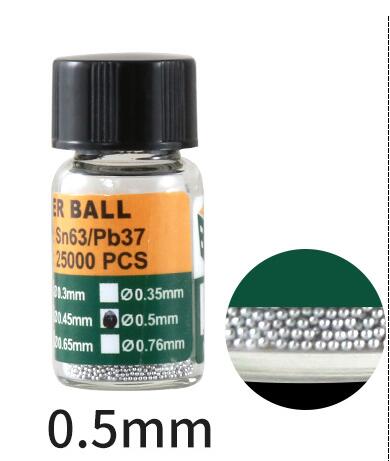 1 Bottle Tin BGA Reballing Soldering Balls for BGA Rework Repair Tools - Diameter: 0.5mm