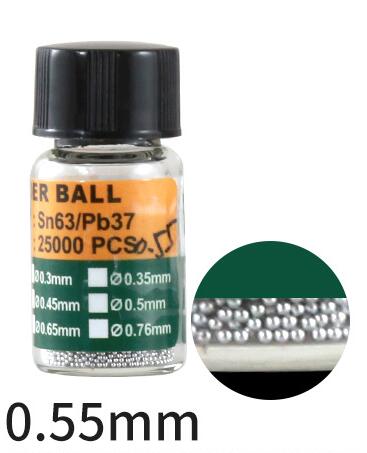 1 Bottle Tin BGA Reballing Soldering Balls for BGA Rework Maintain Tools - Diameter: 0.55mm