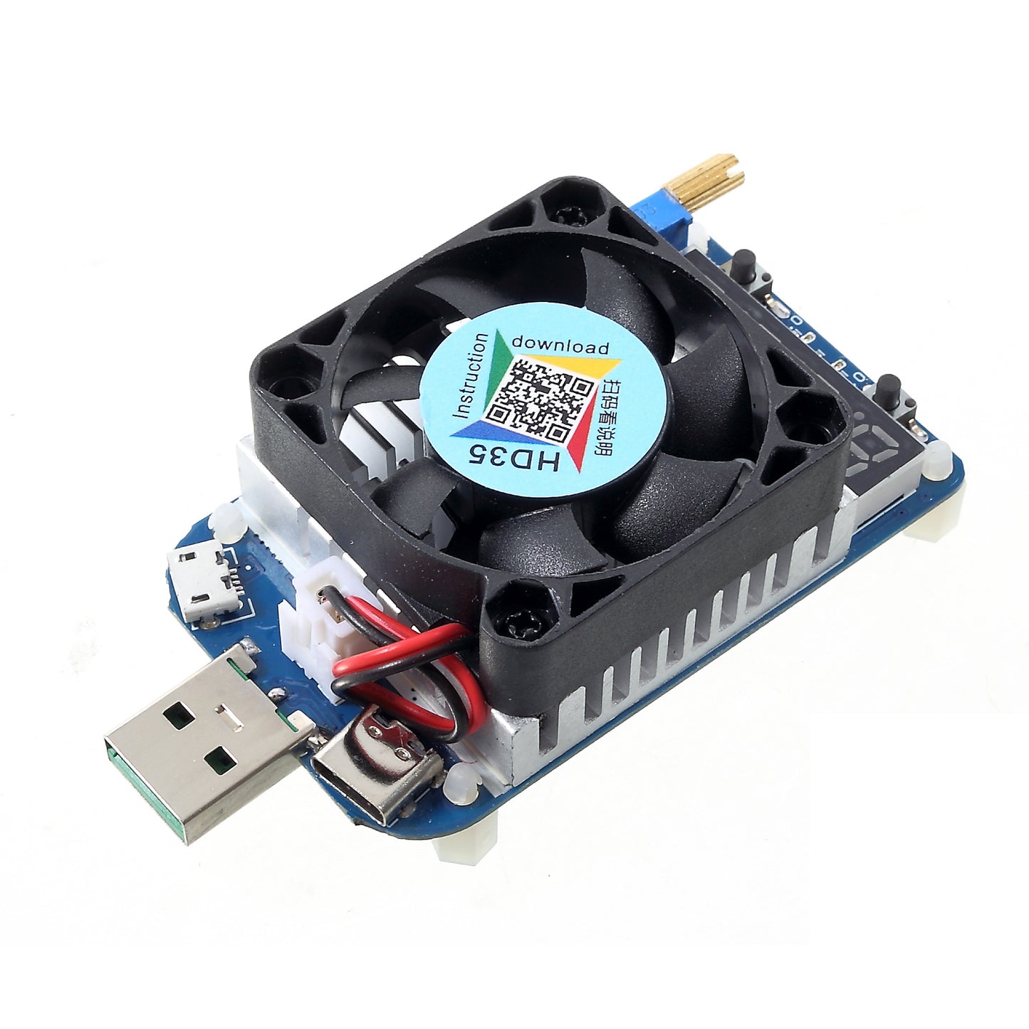 HD35 35W Electronic USB Load Constant Current Battery Capacity Tester