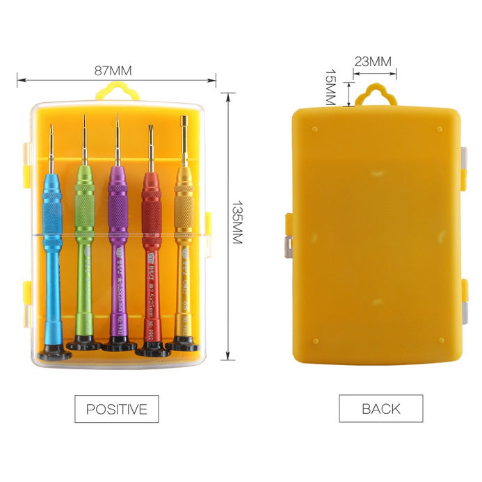 Uniqkart BST-9902S 5 in 1 Precision Metal Screwdriver Set for iPhone 7/7 Plus/8/8 Plus/X/XS/XR/XS Max
