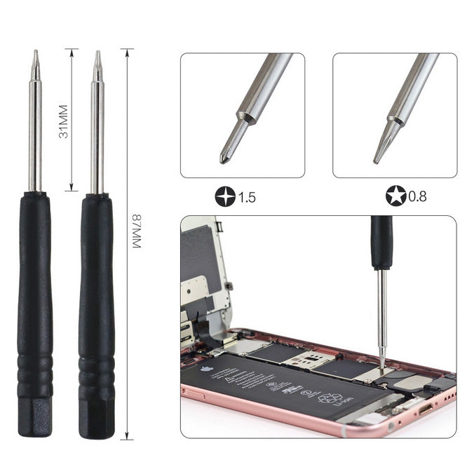 Uniqkart BST-588 7 in 1 Mobile Phone Repair Tools Kit Spudger Pry Opening Tool Screwdriver Set