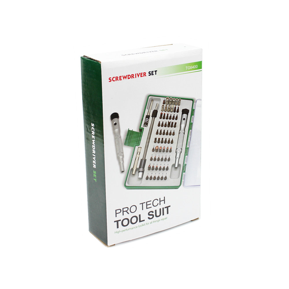 TG6400 64-in-1 Multi-function Precision Screwdriver Bit Set Hand Tool - Green