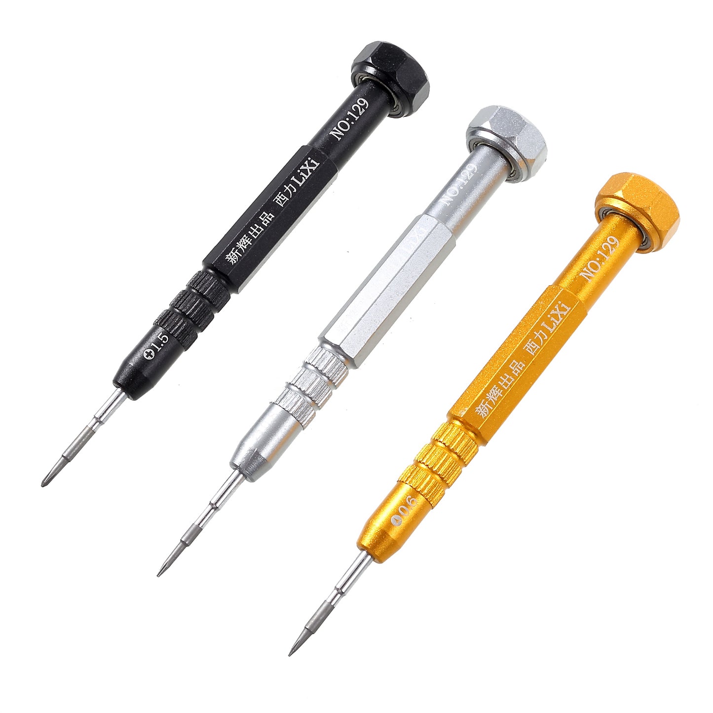 3Pcs/Set Precision Magnetic Screwdriver Set Repair Tools Kit (Tri-wing 0.6, Star 0.8, Phillips 1.5)