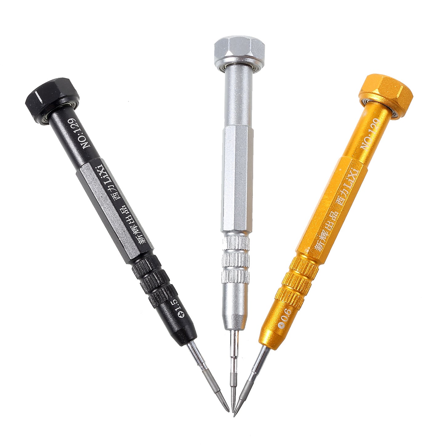 3Pcs/Set Precision Magnetic Screwdriver Set Repair Tools Kit (Tri-wing 0.6, Star 0.8, Phillips 1.5)