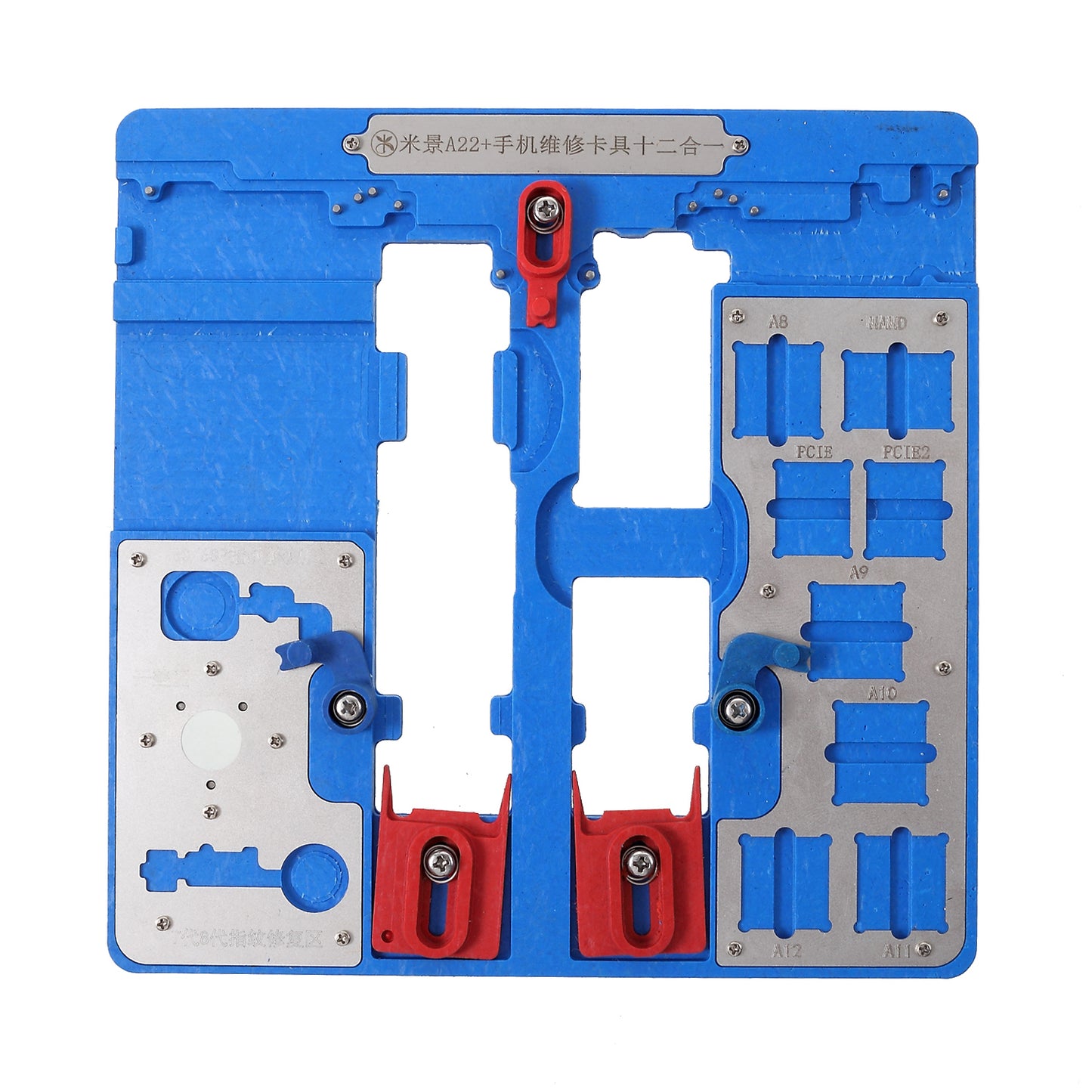 Uniqkart A22+ 12-in-1 Motherboard Repair Fixture PCB Holder for iPhone 8 Plus/8/7 Plus/7/6s Plus/6s