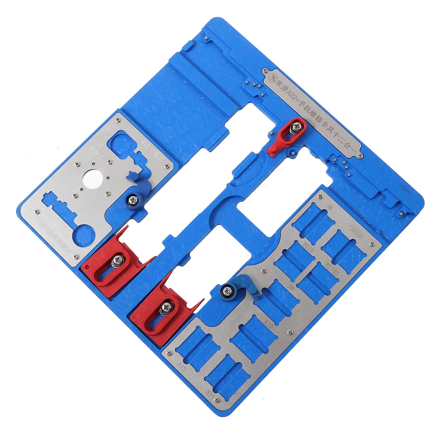 Uniqkart A22+ 12-in-1 Motherboard Repair Fixture PCB Holder for iPhone 8 Plus/8/7 Plus/7/6s Plus/6s