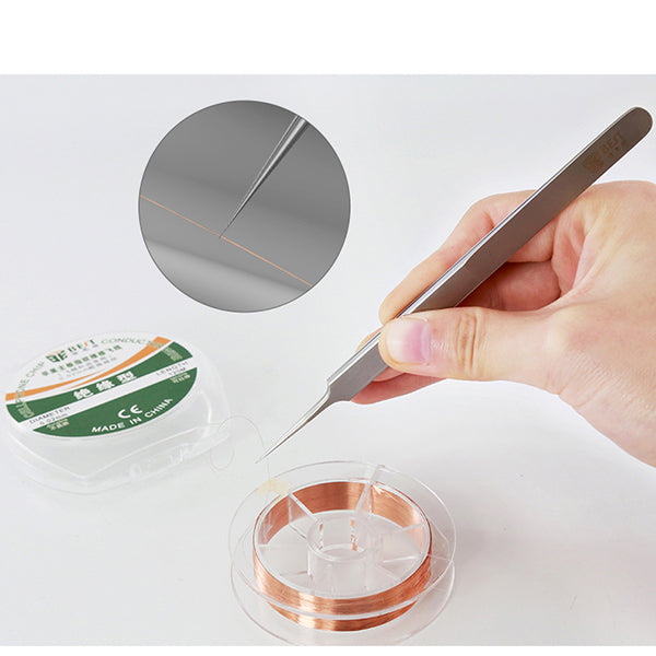 BST-19 Professional Jumper Wire Fingerprint Repair Stainless Steel Tweezers