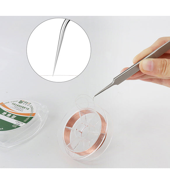 BST-18 Curved Tip Fingerprint Jump Wire Tweezer for Phone Mainboard Maintenance