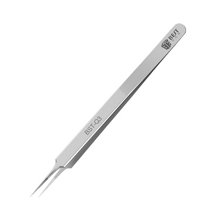 Uniqkart BST-Q3 202 Stainless Steel Precision Jumper Wire Tweezers Hand Tool - Straight Tip