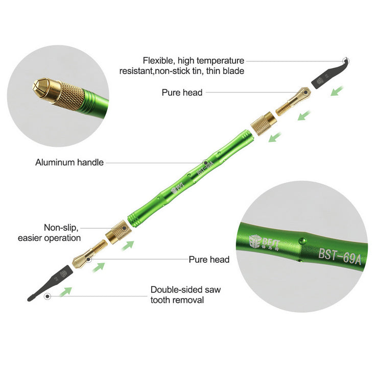 Uniqkart 69A 28 in 1 Mobile Phone CPU Repair Knife Wood Carving Tools with 27pcs Blades