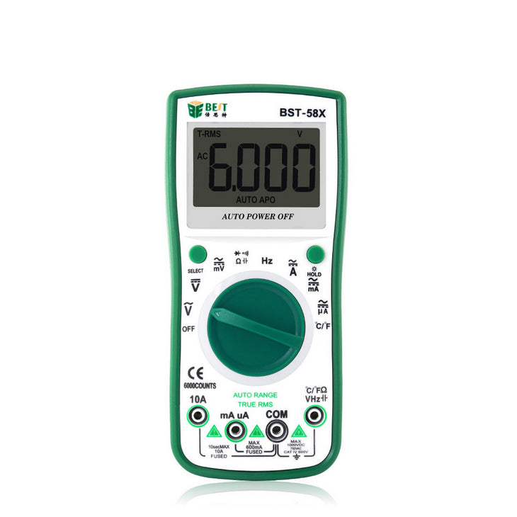Uniqkart BST-58X Automatic Digital Multimeter Intelligent 6000 Counts AC/DC Voltage Current Test Tool