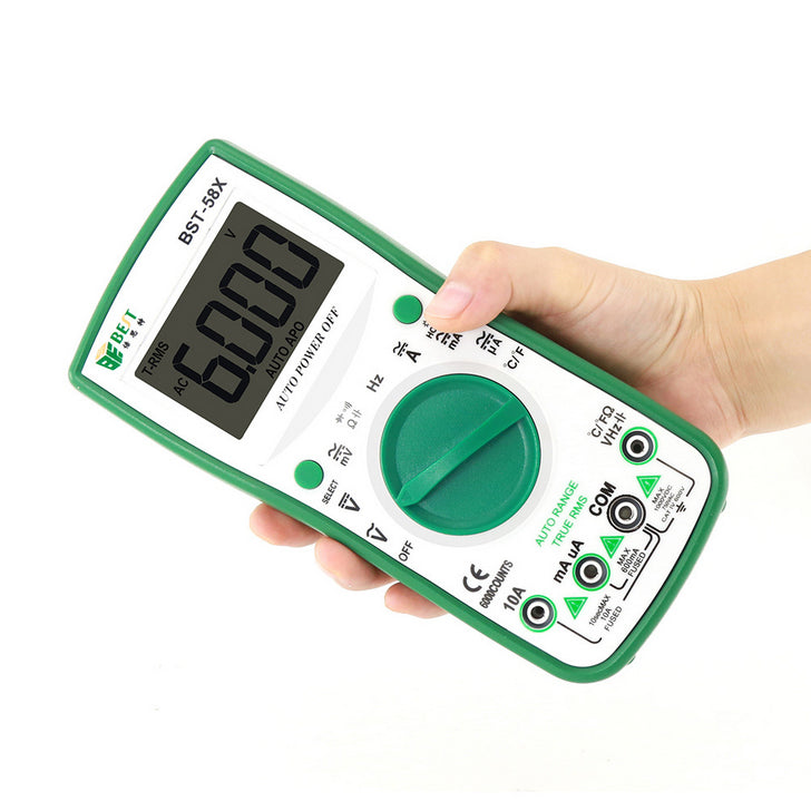 Uniqkart BST-58X Automatic Digital Multimeter Intelligent 6000 Counts AC/DC Voltage Current Test Tool