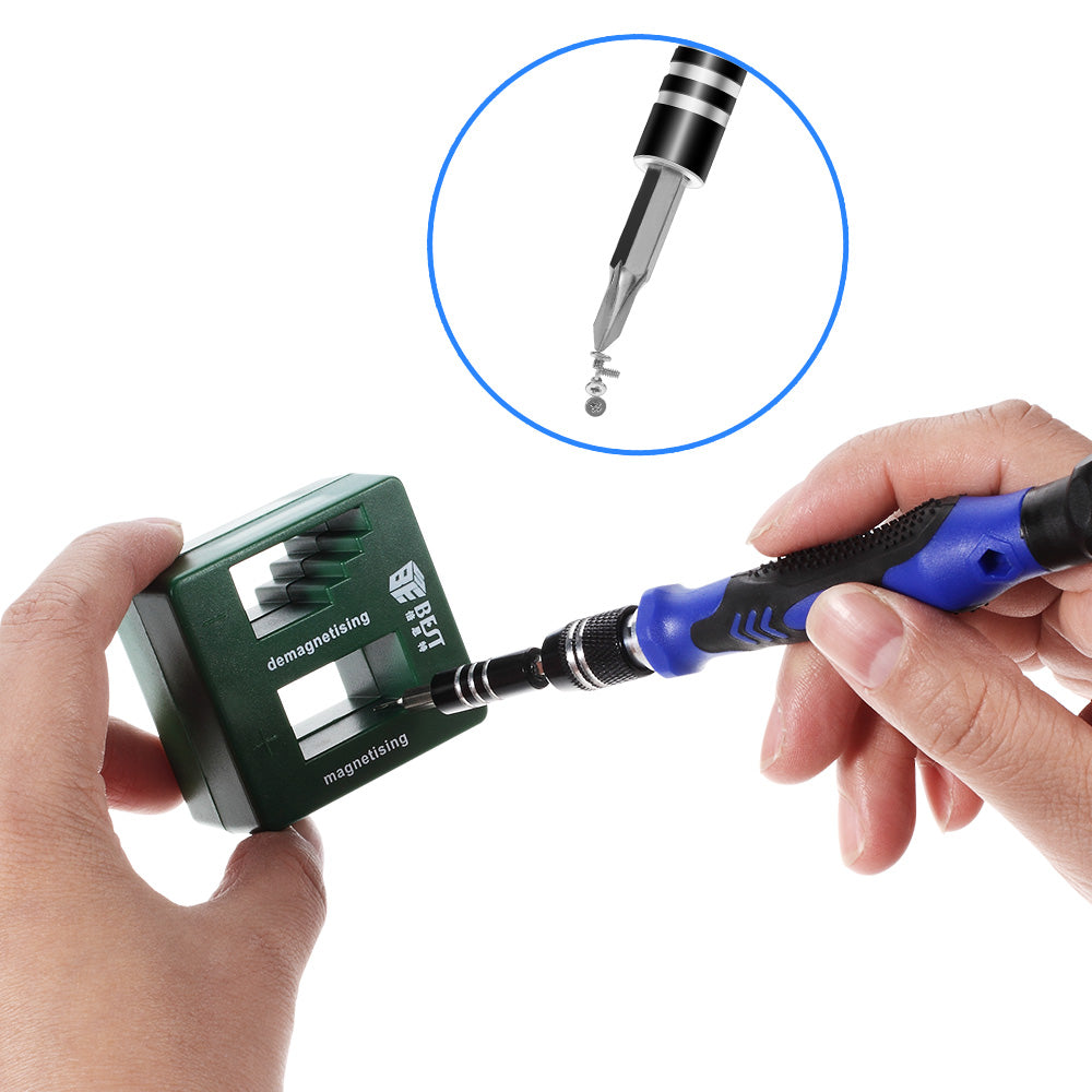 78-in-1 Professional Electronics Repair Tool Kit with Magnetizer Demagnetizer, Pliers, Repair Mat