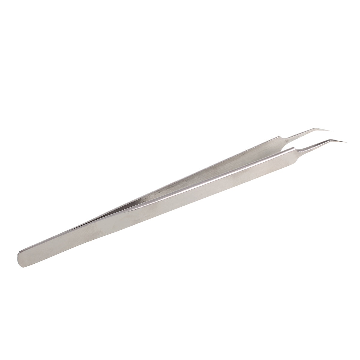 JABEUD UD-14W+ Curved Tip High Precision Stainless Steel Professional Tweezers - Silver