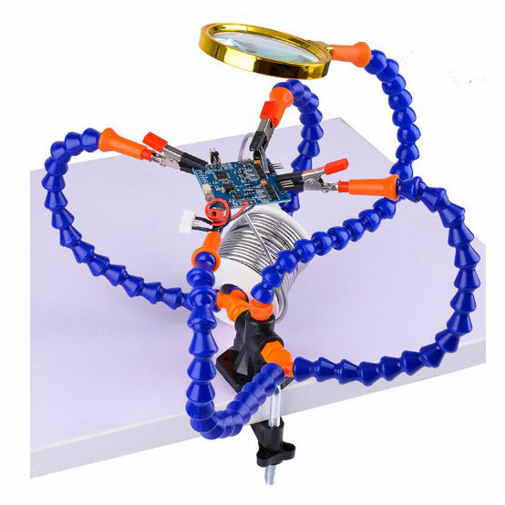 DIY Soldering Stations with Magnifying Lens and 5 Helping Hands