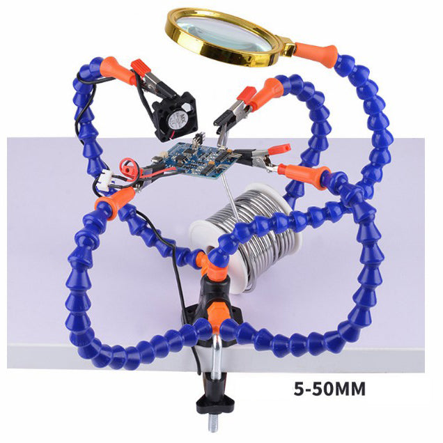 DIY Soldering Stations with Magnifying Lens and 5 Helping Hands