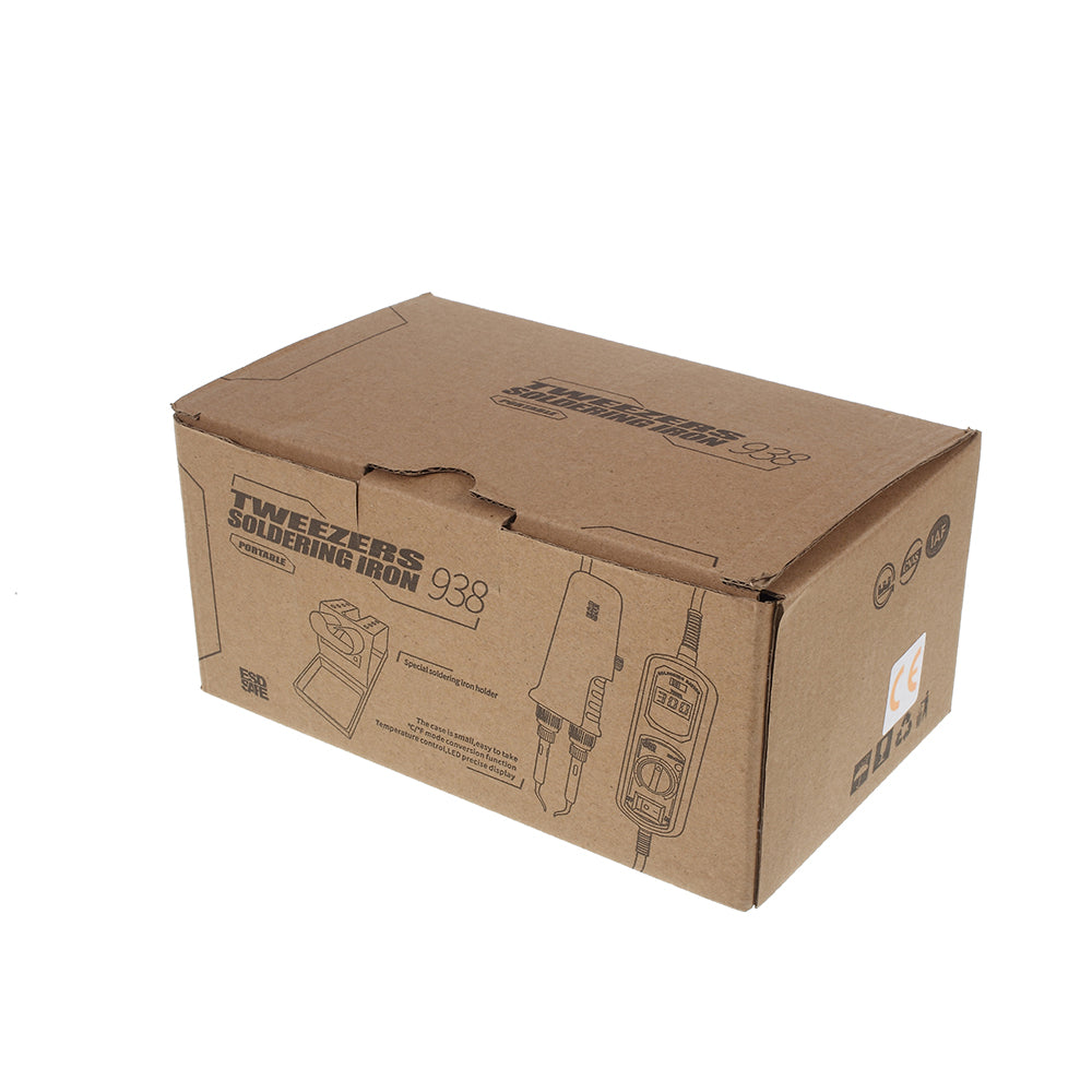 938D Portable Hot Tweezers Mini Soldering Station for BGA SMD Repairing Tweezers Iron