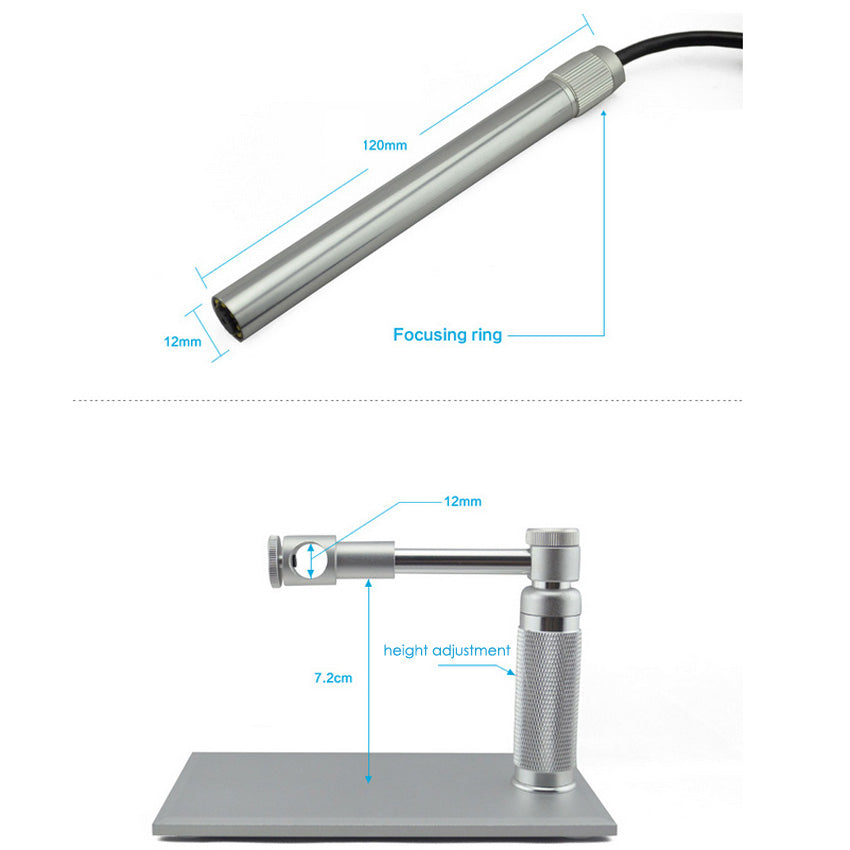Andonstar CE/RoHS/FCC 1-500X 8LED HD 2MP USB Microscope Magnifier Pen Endoscope for Circuit Board Repairing