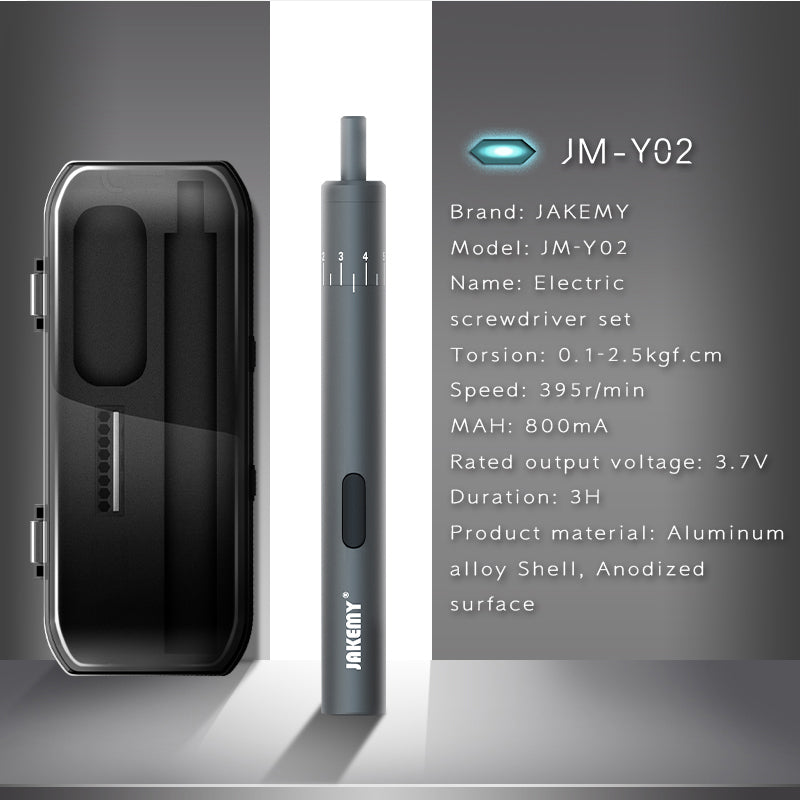 Jakemy JM-Y02 Rechargeable Cordless Electric Screwdriver Set